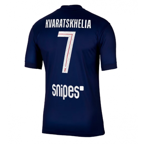 Billige Fotballdrakt Paris Saint-Germain Khvicha Kvaratskhelia #7 Replika Hjemmedrakt 2025-26 Kortermet Billige Fotballdrakt Paris Saint-Germain Khvicha Kvaratskhelia #7 Replika Hjemmedrakt 2025-26 Kortermet